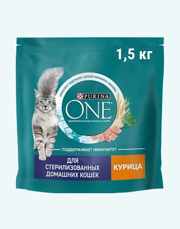 Корм сухой для взрослых кошек PURINA ONE 