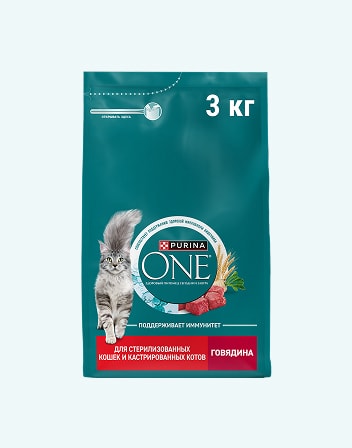 Корм сухой для взрослых кошек PURINA ONE 